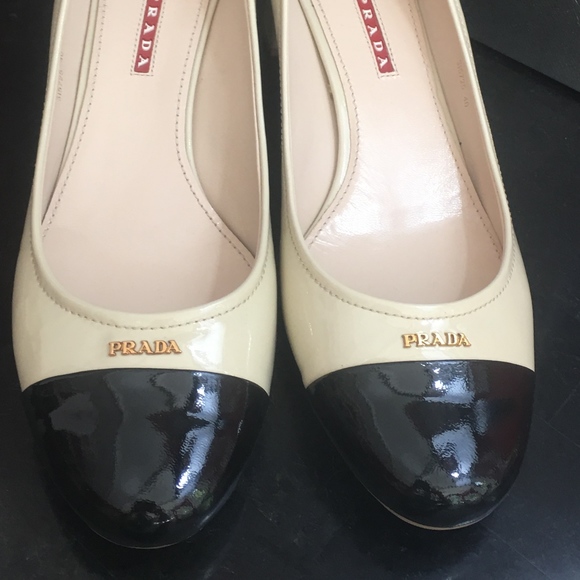SOLD!! Authentic PRADA NIB Bi-Color Pumps Heels 40 10 - Picture 2 of 8